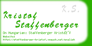 kristof staffenberger business card